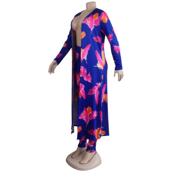 LAST 1! XXL Floral Maxi Cardigan and Leggings Set - Picture 8 of 8